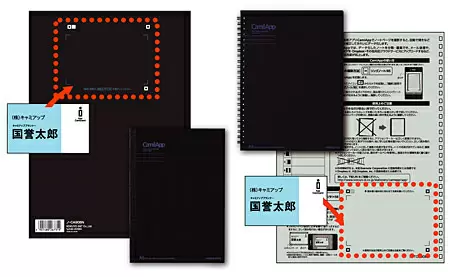 「CamiApp」シリーズの名刺読み取りガイドのイメージ