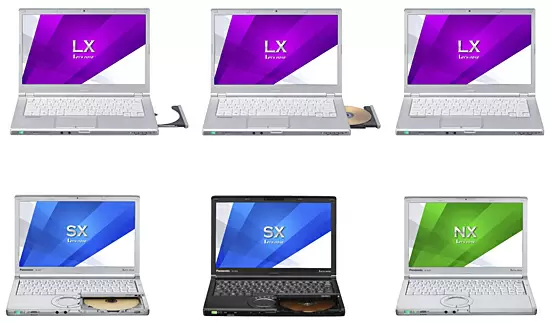 LX3シリーズ（上段）、SX3シリーズ（下段左）、NXシリーズ（下段右）