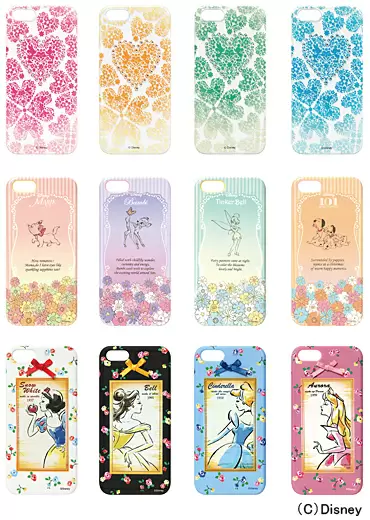 ハートジュエリーは4色、クラシックフラワーとフラワープリンセスはそれぞれ異なるキャラクターをあしらった4つの柄を取り揃える