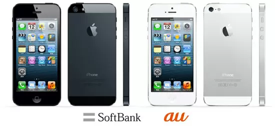 ソフトバンクモバイルとauが販売する「iPhone 5」