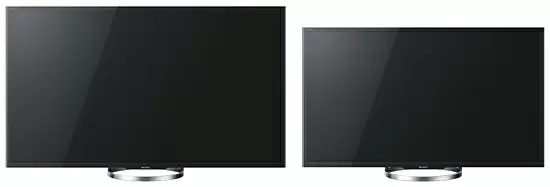 ブラビア X8500Aシリーズ 65V型（左）と、55V型