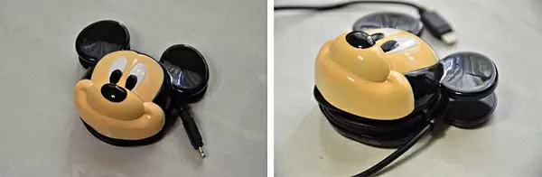 ミッキーマウスをデザインした充電器
