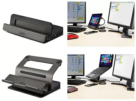 「Windows 8 タブレット用 USB3.0 ドッキングステーション」と「Windows 8 タブレット/ウルトラブック用 USB3.0 ドッキングステーション」 