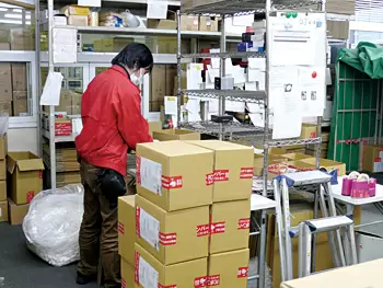 少ない人数で効率よく出荷する体制も整えた