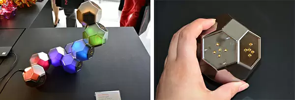 ランプを取りつけて自由に形を変えることができる