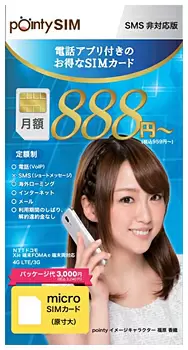 「ポインティ SIM 青系」