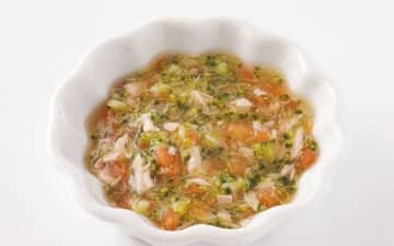 【離乳中期 7～8カ月ごろ】トマトの風味でさっぱり「ぶりとブロッコリーのトマト煮 」離乳食の主菜にお...
