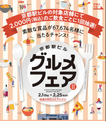 2024年2月1日～25日 開催 JR西日本京都駅ビルグループは、「京都駅ビルグルメフェア2024」...