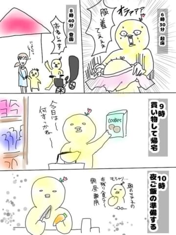 ３歳のマチ子ちゃんのママであるアツアゲさんから、時間の使い方のお話です。怒涛の一日！いったいどうやっ...