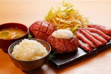 神戸牛を使用したハンバーグや牛タンステーキを提供するレストラン「ハンバーグと牛タンとお米 神戸赤ふじ...