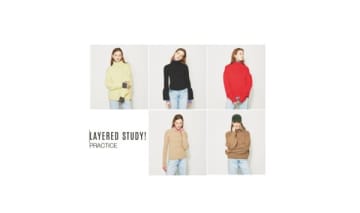 いま着ているニットを「重ね着」でアップデート。タートルどうしを「重ねてしまえば」むしろ縦のラインも強...