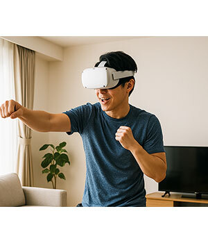 リビングがジムになる！ VRゴーグルが変える「夏ダイエット革命」