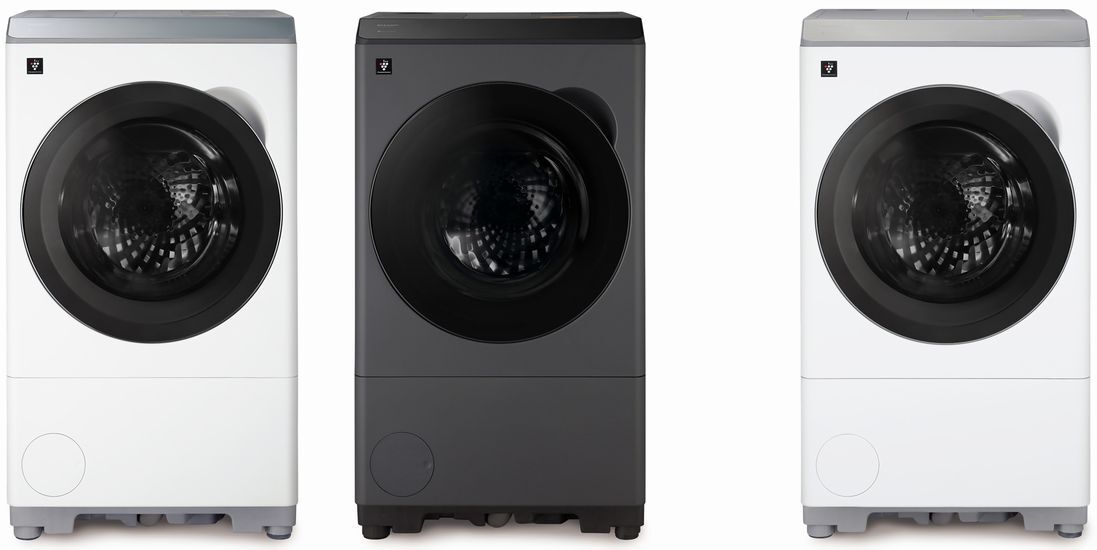 SHARP プラズマクラスター　ドラム式洗濯機　2020年式　ジャンク シャープ、マンタのエラ形状から学んだドラム式洗濯機。乾燥まで