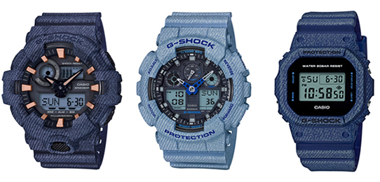 試着程度 CASIO G-SHOCK 腕時計 デニム柄-