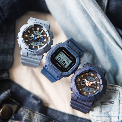 カシオ、デニムをモチーフにした「G-SHOCK」と「BABY-G」 - BCN＋R