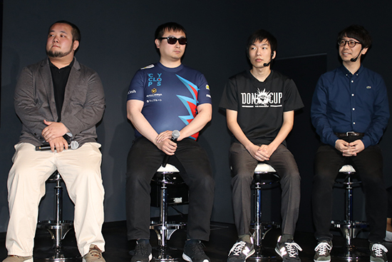 左から、リールベルト コーチ、nazomen監督、ShoboSuke氏、みずイロ氏