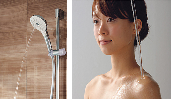 お湯が飛び散らないからあったかい Totoのシャワーヘッド n R お湯が飛び散らないからあったかい Totoのシャワーヘッド n R