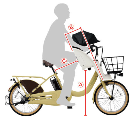 前子乗せチャイルドシートを標準装備、電動アシスト自転車「ギュット