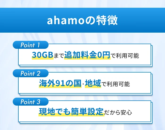 ahamoの特徴