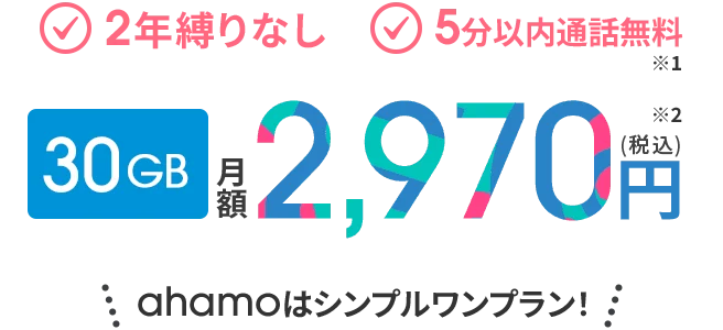 ahamo シンプルワンプラン!