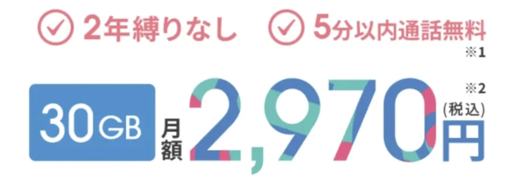 ahamoの30GBの料金プラン