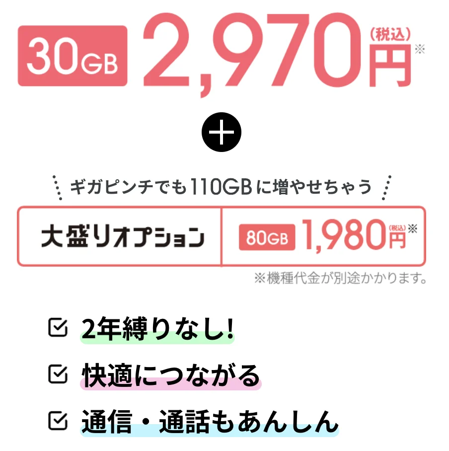 ahamoは2年縛りなし・快適につながる・通信通話も安心