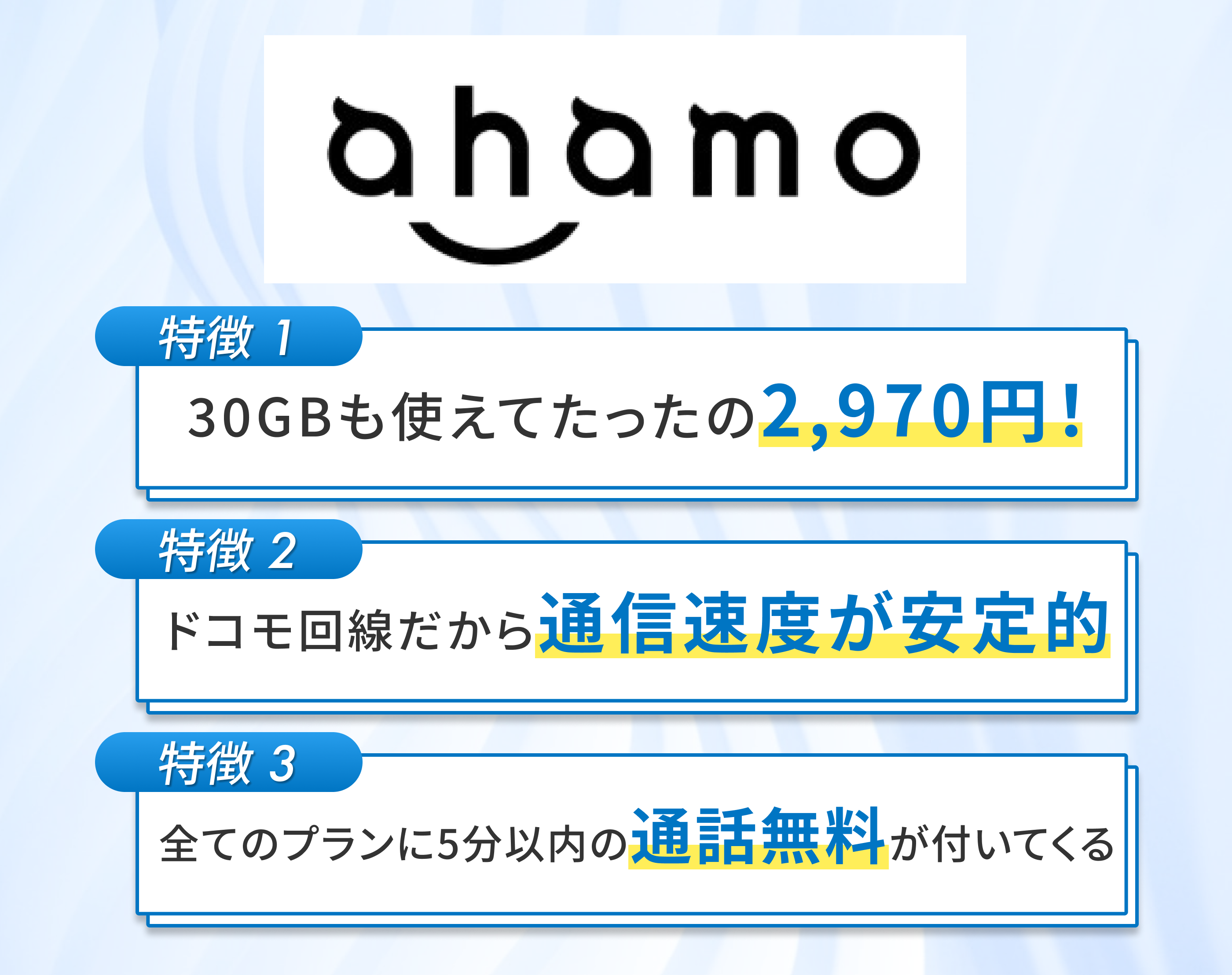 ahamoの特徴