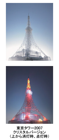 セガトイズ、東京タワーのミニチュア、透明感溢れるライトアップに