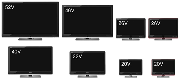 シャープが「録画テレビ」拡充、HDD/BD内蔵とUSB接続外付けHDDモデル
