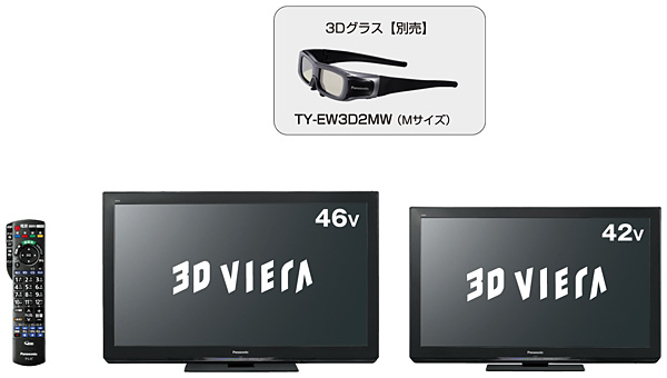 Panasonic 3DVIERA ST3 TH-P46ST3&3Dゴーグル付き