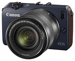 「EOS M(ベイブルー)」(EF-M18-55mm F3.5-5.6 IS STM 装着時)