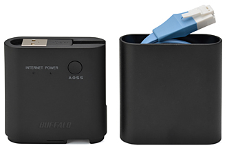 LANケーブルとUSB給電ケーブルは本体に収納できる