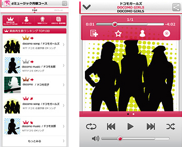 「dミュージック」の画面イメージ