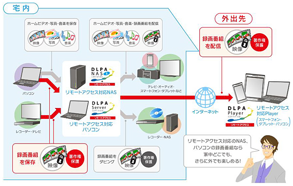 DLPA リモートアクセスのイメージ図