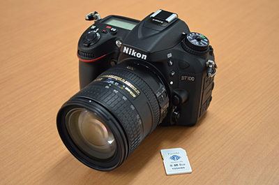 デジタル一眼レフカメラのニコン「D7100」と「FlashAir」を組み合わせた