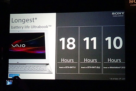 JEITAやMoblieMark 2012でのスコアも提示。すべてのベンチマークで2桁を記録した