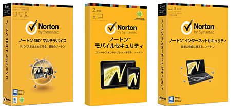 ダブルチャンス応募の対象商品「ノートン 360マルチデバイス」「ノートン インターネットセキュリティ」「ノートン モバイルセキュリティ」