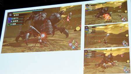 完成発表イベントでのマルチプレイ