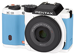PENTAX K-01 レンズキット ホワイト×ブルー
