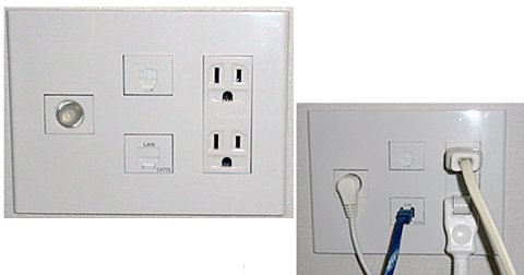 便利なマルチメディアコンセント