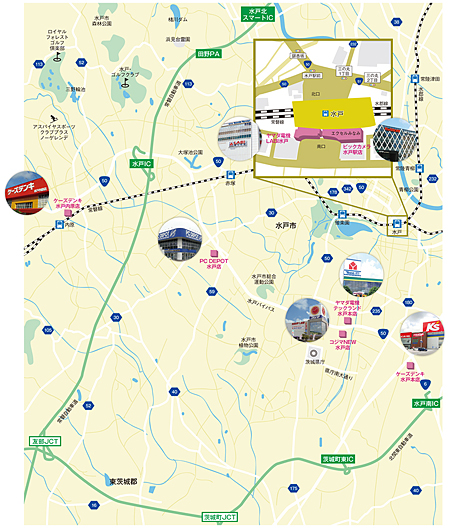 クルマ社会の水戸市