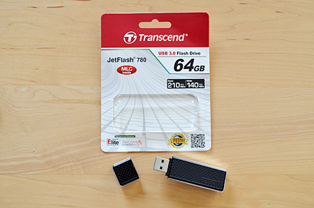 データ転送速度の速さが確かめられたトランセンドの超高速USB3.0対応のUSBメモリ「JetFlash 780 64GB」