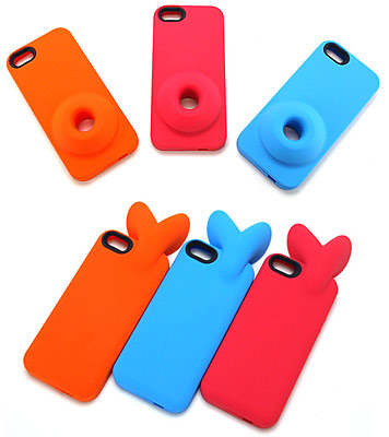 「Rabbit horn for iPhone5」（上）と「Donut horn for iPhone5」