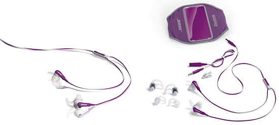 「Bose SIE2i sport headphones」のパープルモデル