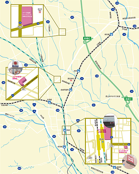 商業の街として位置づけられる高崎市
