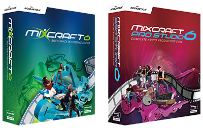 「Mixcraft 6」（左）と「Mixcraft Pro Studio 6」