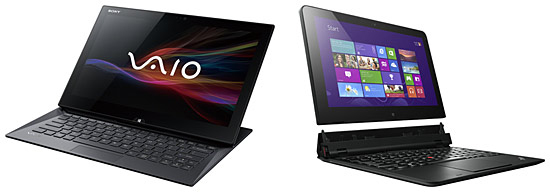 人気のコンバーチブルモデル「VAIO Duo 13」、脱着式ウルトラブック「ThinkPad Helix」