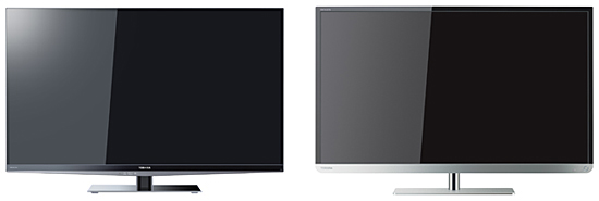 バージョンアップでHybridcastに対応する「レグザZ7」シリーズ(左)と「レグザJ7シリーズ」