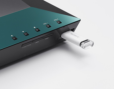 USBメモリ内の音楽ファイルを再生できる