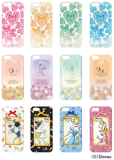 ハートジュエリーは4色、クラシックフラワーとフラワープリンセスはそれぞれ異なるキャラクターをあしらった4つの柄を取り揃える